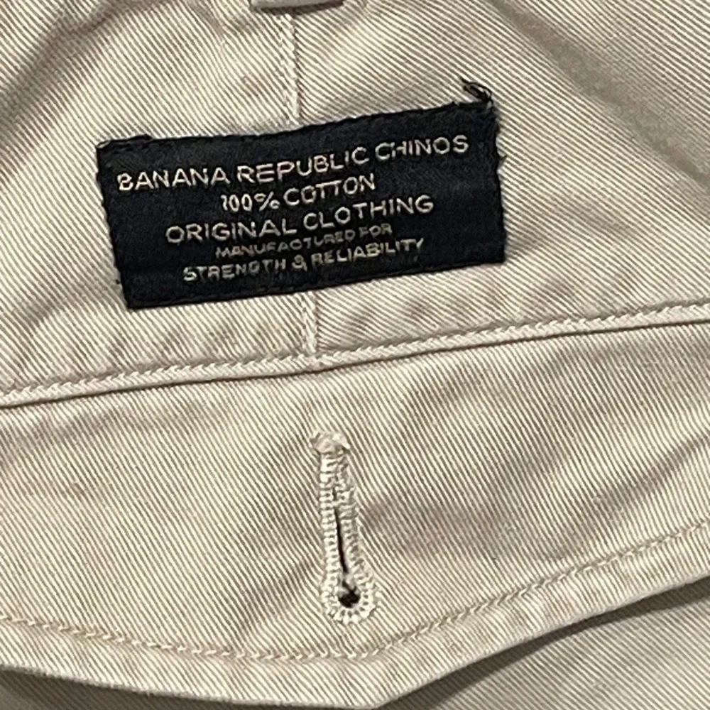Banana Republic Smithfield‎ Chino Pants Mens 38x32 Pleated Khaki Cotton Blend